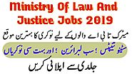 Ministry of law and justice jobs 2019 | Latest Jobs In Pakistan | Apply Online