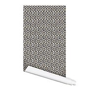 Geometric Hexagonal Pattern Mamie Peel & Stick Repositionable Fabric Wallpaper - RoyalWallSkins