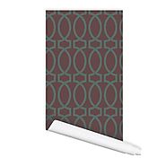 Geometric Trellis Pattern Ophelia Peel & Stick Repositionable Fabric Wallpaper - RoyalWallSkins