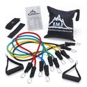 Black Mountain Products Resistance Band Set with Door Anchor, Ankle Strap, Exercise Chart, and Resistance Band