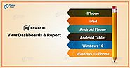 Power BI View Dashboard & Report on Mobile, Tab, PC - DataFlair