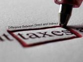 Distinguish between direct and indirect taxes in brief