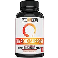 Thyroid Support Complex With Iodine - Energy, Metabolism & Focus Formula - Vegetarian, Soy & Gluten Free - 'Feel Like...
