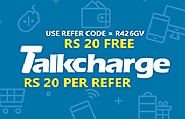 (Verified) TalkCharge App – Signup ₹40 Free Recharge + 20/Refer