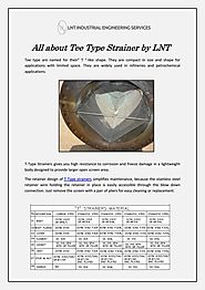 All about Tee Type Strainer by LNT by lntindustries1 - Issuu