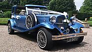 Hire Blue Vintage Beauford Convertible Wedding Car