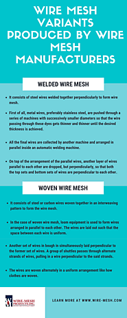 Wire Mesh Made and Their Variants Produced by Wire Mesh Manufacturers