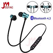 Buy Magnetic Wireless Bluetooth Earphone With Mic for Samsung, iPhone |ShoppySanta
