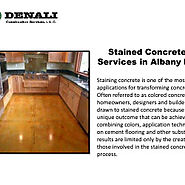 Stained Concrete Services in Albany NY