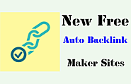 New Free Auto Backlink Maker Sites