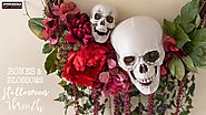 DIY Bones & Blossoms Wreath