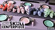 DIY Ombre Pastel Skull Centerpiece