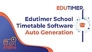 Edutimer school timetable software - Auto-Generation