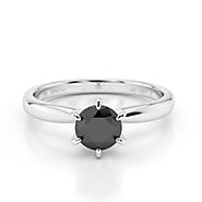 Buy An Exquisite Round Cut Black Diamond Engagement Rings