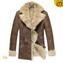 Mens Fur Lined Trench Coat CW833213 - JACKETS.CWMALLS.COM