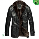 Mens Leather Fur Coats CW833337 - M.CWMALLS.COM
