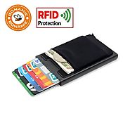 Buy Ultra Slim Metallic RFID Wallet Card Holder Online |ShoppySanta