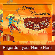 Write Name On 2019 Happy Dussehra Greetings Card Wishes