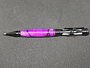 Premium Black Pearl Hourglass Twist Pen