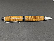 Asian Satinwood Burl Wood Pen Cigar style