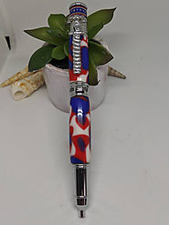 Patriotic American Flag Pen Handmade Liberty Bell Independence