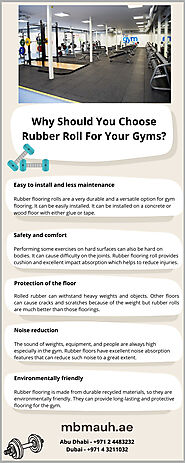 Rubber Flooring Dubai | Why Should You Use Rubber Roll in Your Gyms?