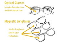 3 PCS Color Lenses Magnetic Sunglasses Over Optical Glasses