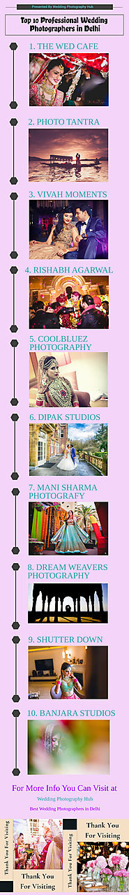 Top 10 Professional Wedding Photographers in Delhi | Infographic