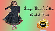 Xcluciveoffer Amayra Women's Cotton Anarkali Kurti