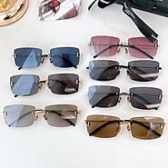 Saint Laurent SL337M Rectangular Sunglasses In Metal with Cassandre