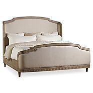 Hooker Furniture Corsica King Upholstery Shelter Bed | Grayson Living