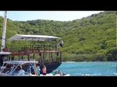 Docking our Boat at Willy T Norman Island BVI