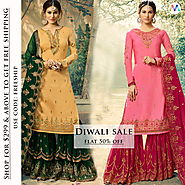 Sharara Suits: Buy Latest Designer Sharara Salwar Kameez Online | Manndola