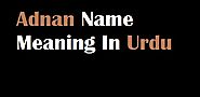Adnan Name Meaning In Urdu