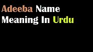 Adeeba Name Meaning In Urdu