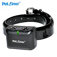 Petrainer Waterproof Rechargeable Shock Vibrate Anti Bark Collar For Small, Medium & Large Dogs