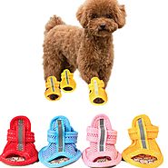 Casual Anti-Slip Soft Mesh Breathable Candy Colors Small Dog Sandals Shoe - Royaletag.com