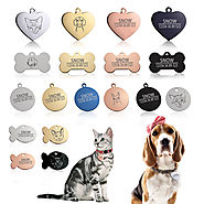 Engraved Stainless Steel Bone-Shaped Pet Tag ID Charm Pendant for Dogs Collars - Royaletag.com