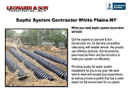 Septic System Contractor White Plains NY