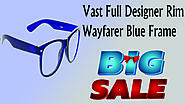 Xclusiveoffer Vast Full Designer Rim Wayfarer Blue Frame (52 mm)