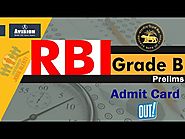 RBI Grade B Prelims Admit Card Out