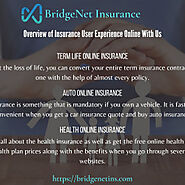 Overview of insurance user experience online with us | Visual.ly