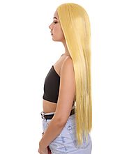 American Social Media Personality Wig - Extra Long Length Golden Blonde Hair