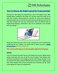 How to Choose the Right Laptop for Programming?