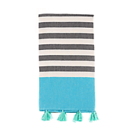 Portofino Turkish Beach Towel Soft Cotton Flat Weave Stylish Tassels – The Riviera Towel Company