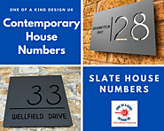 Slate House Numbers | Contemporary House Numbers at One Of A Kind Design UK