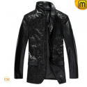 Mens Slim Leather Jacket CW833967 - JACKETS.CWMALLS.COM