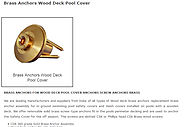 Brass Anchors Wood deck anchors Screw anchors for Pool cover wooden deck collra and Flange