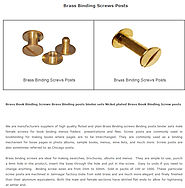 Brass Book Binding Screws Brass Binding posts binder sets