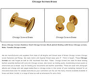 Brass Chicago Screws Stainless Steel Chicago Screws Black plated Binding solid Brass Chicago screws Male -Female chic...